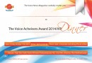 List of Nominees for The Voice Achievers Award 2014 Announced